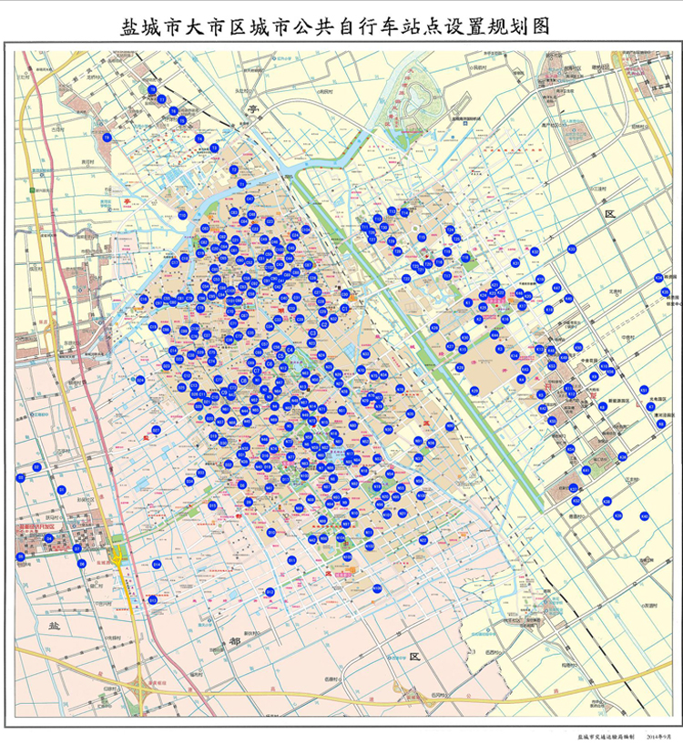 盐田市大市区城市自行车站点设置规划图